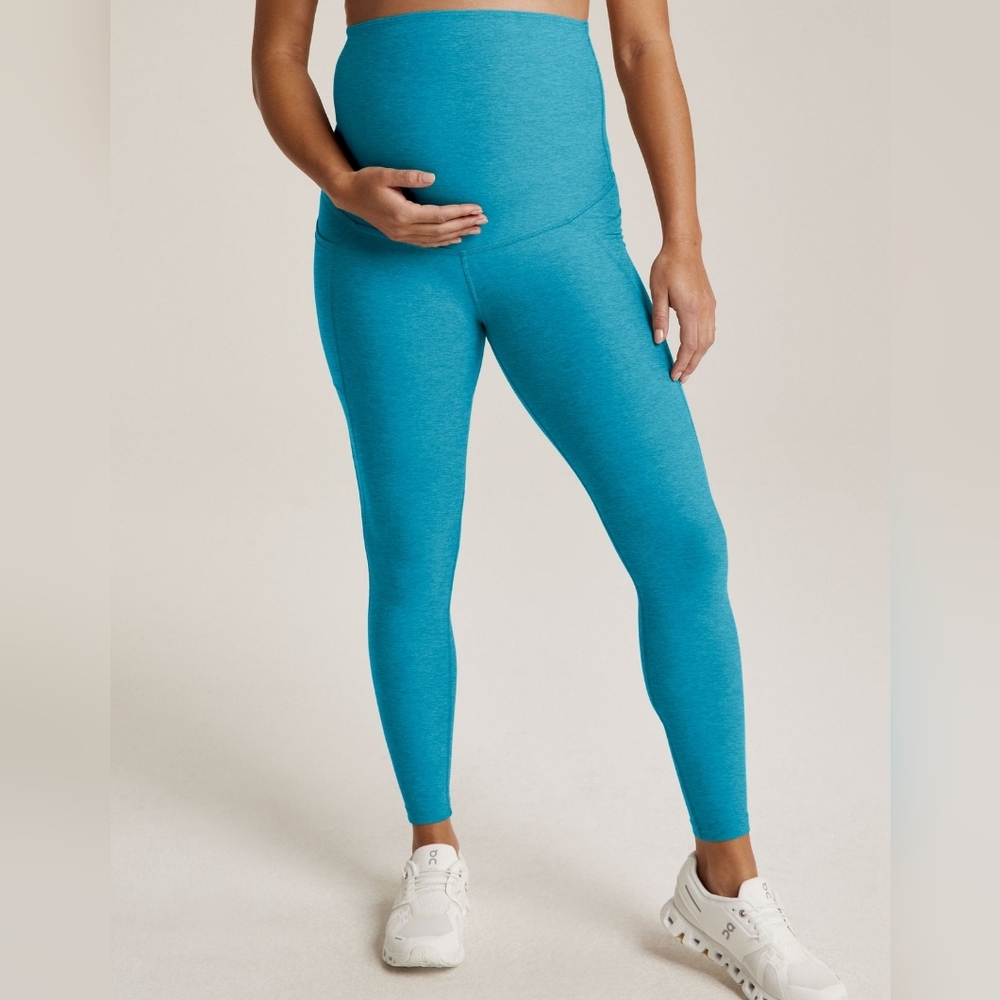 NWT Beyond Yoga Spacedye Midi Maternity Pocket Leggings Medium